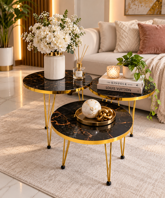 Elegant 3-Piece Nesting Table Set