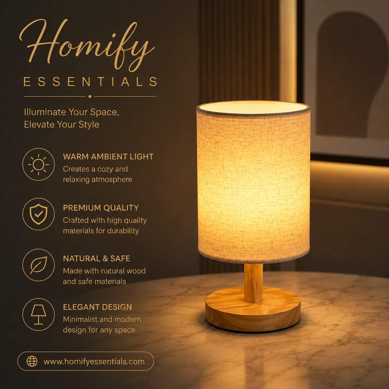 Electric Bedside Decorative Table Lamp