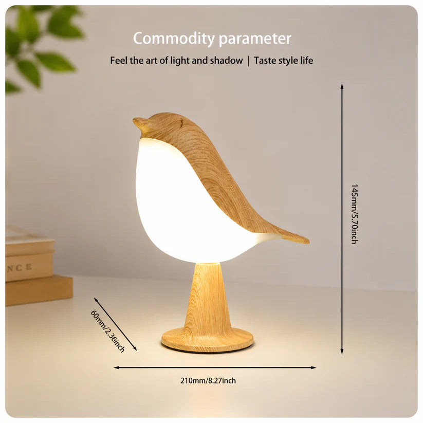 Rechargeable Bird Decorative Table Lamp,3 Color Modes