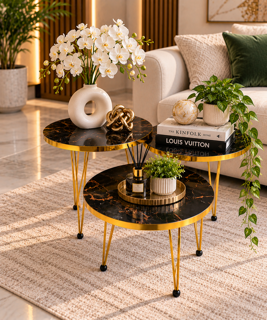 Elegant 3-Piece Nesting Table Set