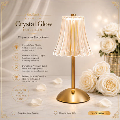 Glow Crystal Rechargeable Table Desk Lamp