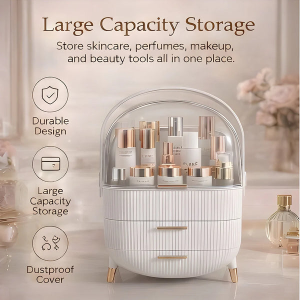 Multi-Layer Makeup Storage Organizer – Elegant & Spacious