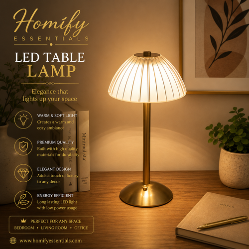 Umbrella Rechargeable Table Lamp (3 Light Color Modes)