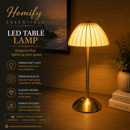 Umbrella Rechargeable Table Lamp (3 Light Color Modes)