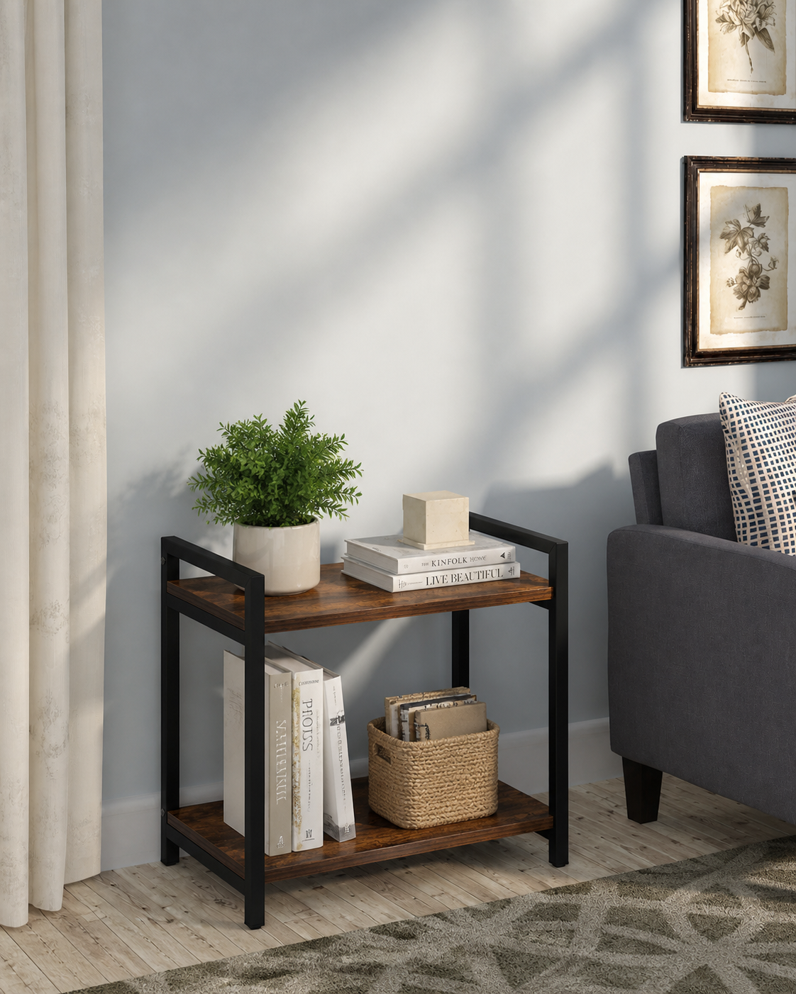 Wooden shelf for kitchen