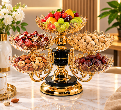 Luxury 5-Tier Rotating Serving Stand