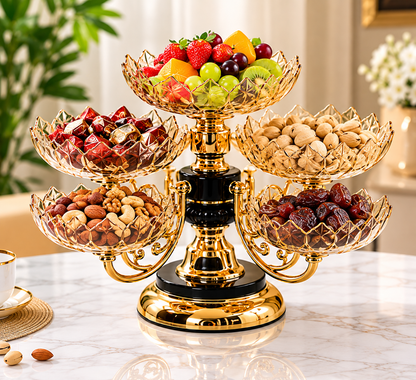 Luxury 5-Tier Rotating Serving Stand