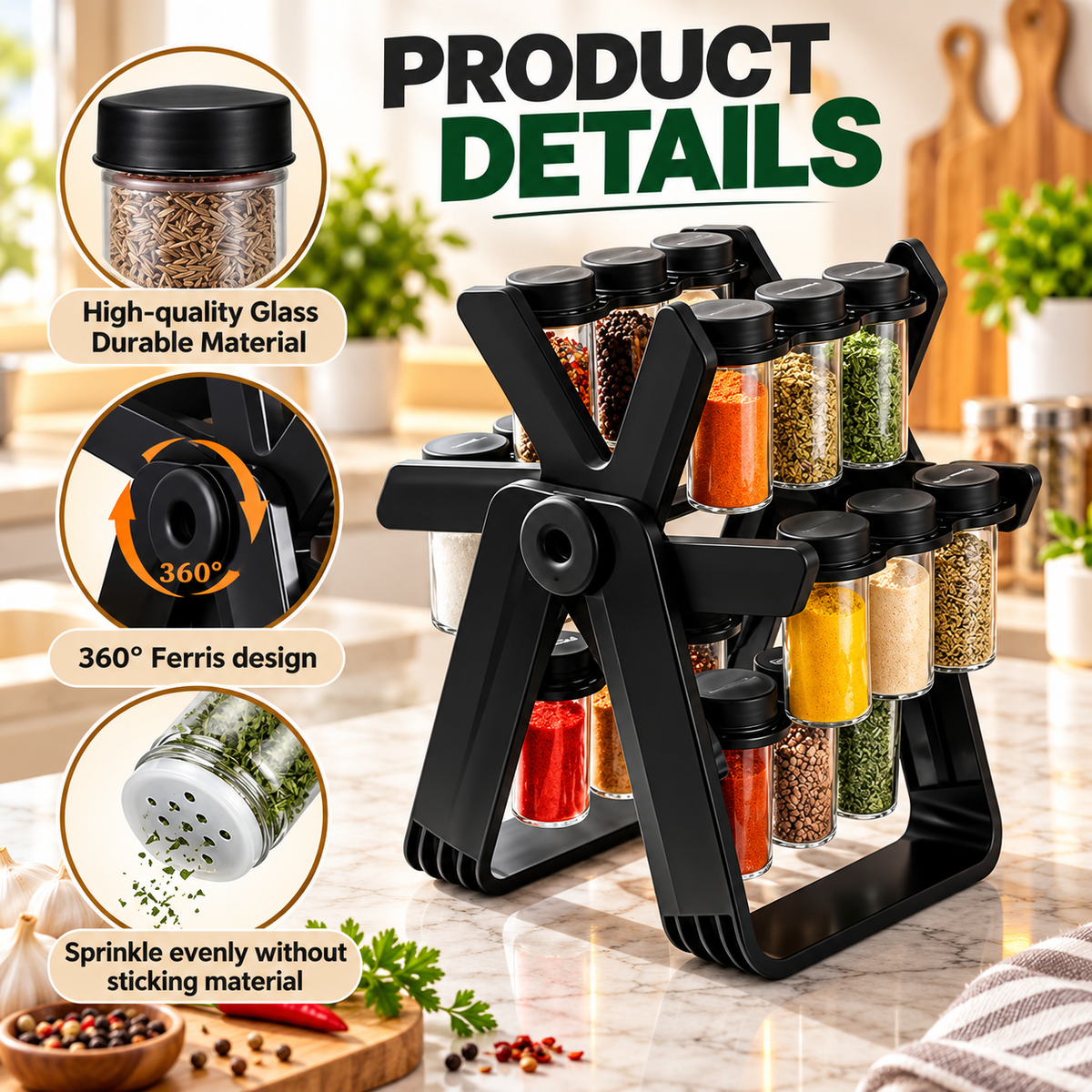 18-in-1 Rotating Spice Organizer