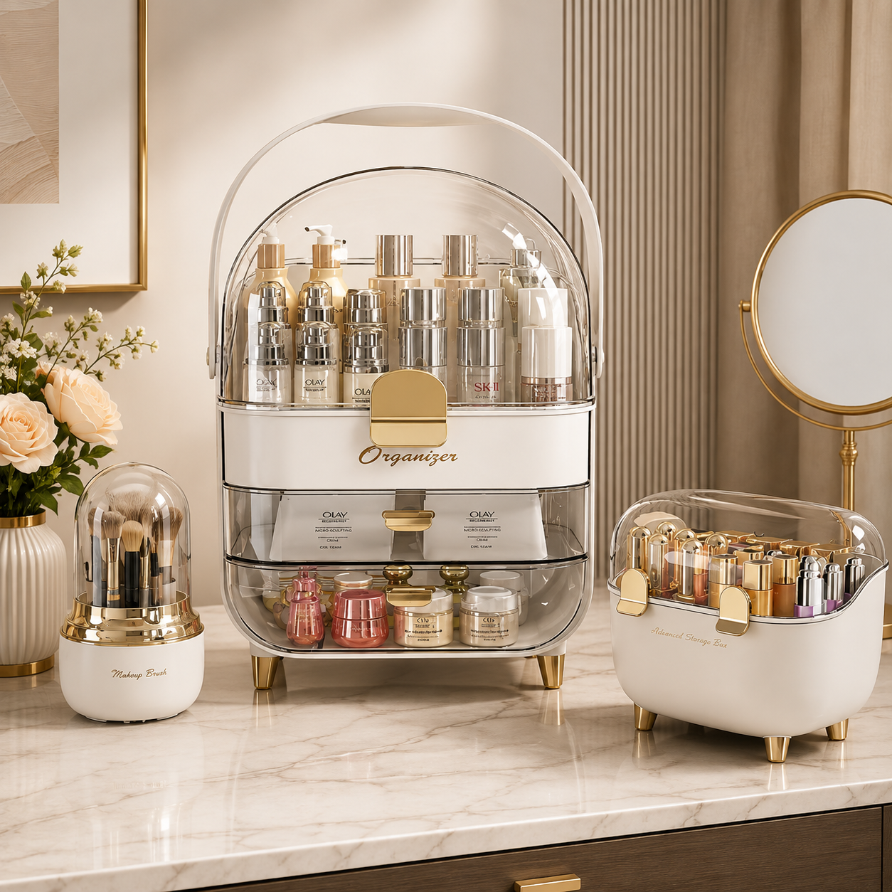 Layered Makeup & Beauty Storage Organizer