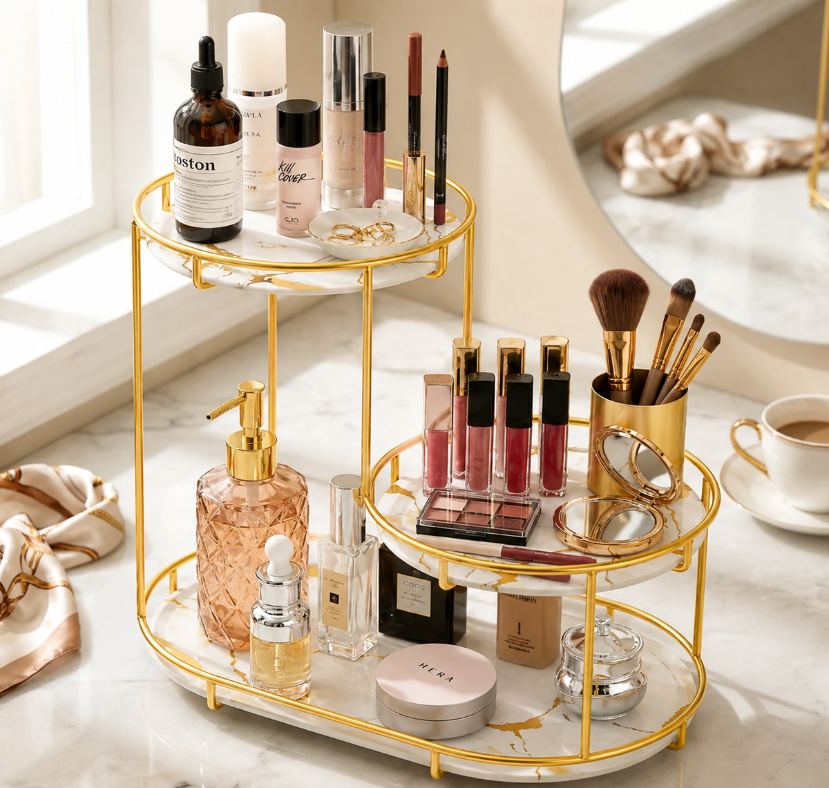 3 Layer Cosmetic, Perfume and Multi-Purpose Storage Rack