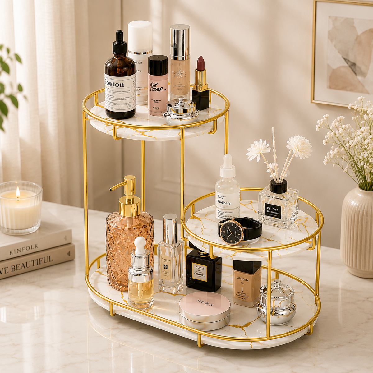 3 Layer Cosmetic, Perfume and Multi-Purpose Storage Rack