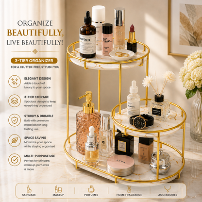 3 Layer Cosmetic, Perfume and Multi-Purpose Storage Rack