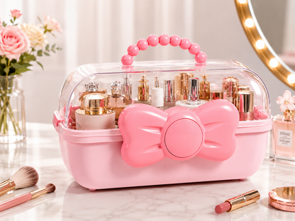 Makeup & Cosmetics Organizer Box with Bow Design