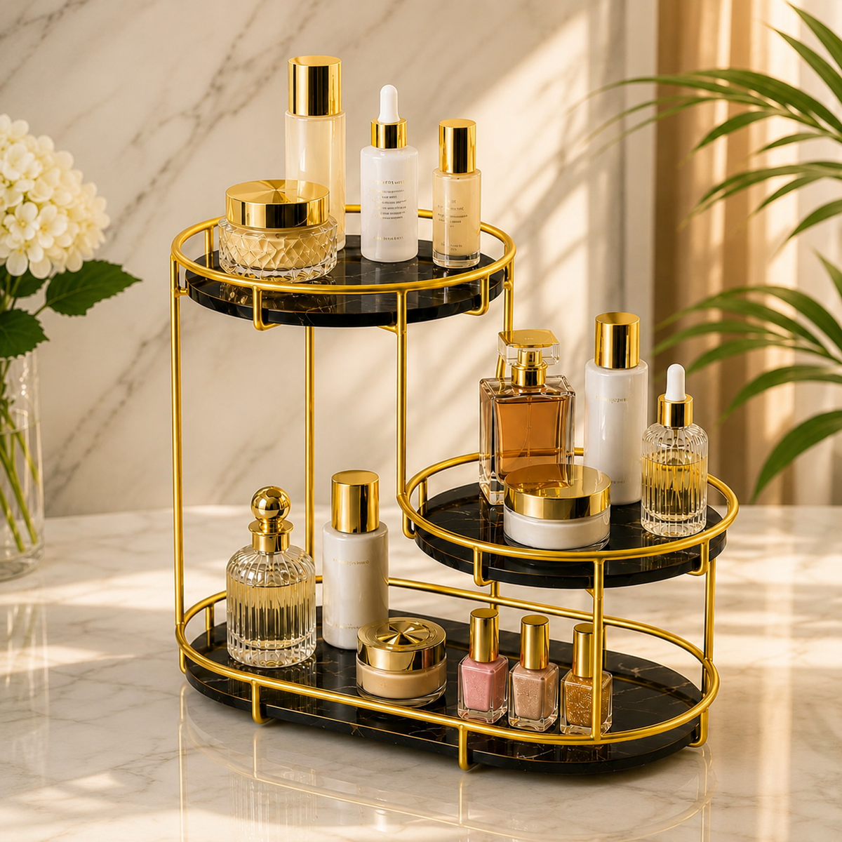 3 Layer Cosmetic, Perfume and Multi-Purpose Storage Rack