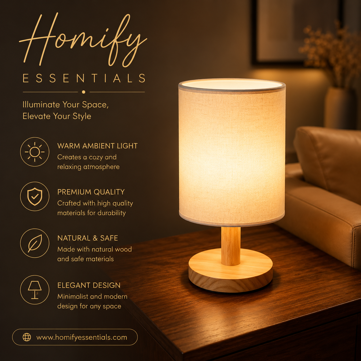 Electric Bedside Decorative Table Lamp