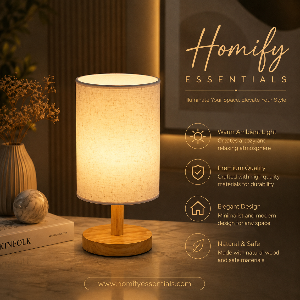 Electric Bedside Decorative Table Lamp